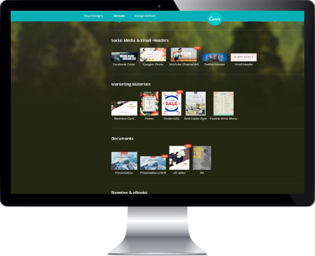 canva design page