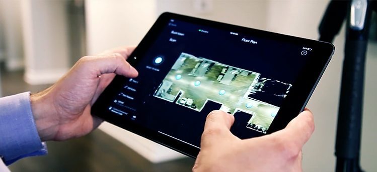 matterport view on a tablet