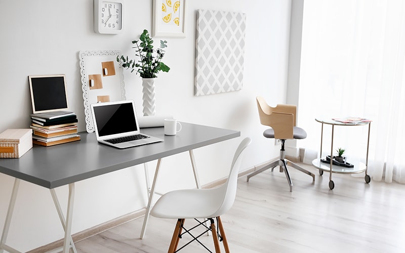 Office Desk with Laptop